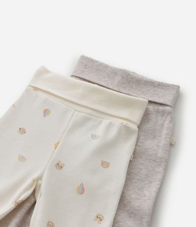 Kit 02 Pantalones Infantil en Suedine con Pies – Talle RN a 12 Meses 6