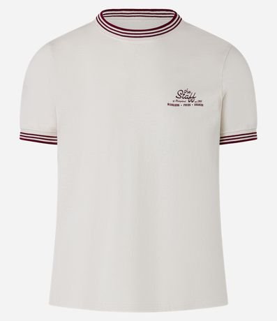 Remera Baby Tee en Algodón con Estampa Lettering The Staff 6