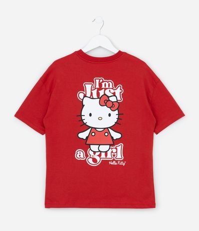 Remera Infantil Oversized con Estampa de Hello Kitty - Talle 7 a 14 años 2
