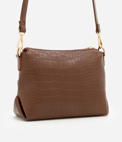 Cartera Transversal Mediana con Textura Crocco 3
