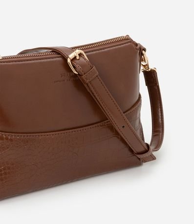 Cartera Transversal Mediana con Textura Crocco 5