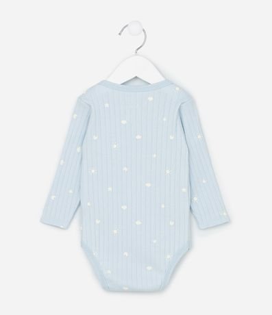 Body Infantil Canelado con Mini Ícones del Cielo – Talle RN a 18 Meses 2