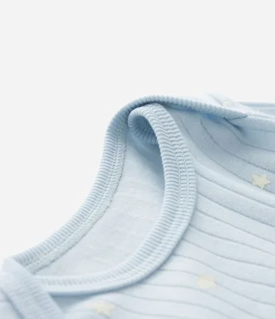 Body Infantil Canelado con Mini Ícones del Cielo – Talle RN a 18 Meses 4