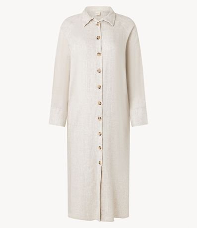 Vestido Reto Chemise en Viscolino con Manga 7/8 6