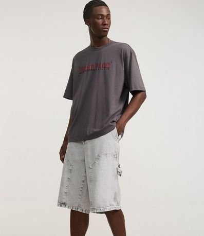 Bermuda Baggy en Jeans con Bolsillo Carpenter 5