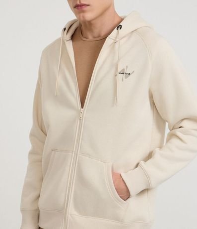 Saco en Algodón con Felpa y Estampa Lettering 3