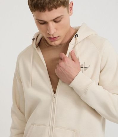 Saco en Algodón con Felpa y Estampa Lettering 5