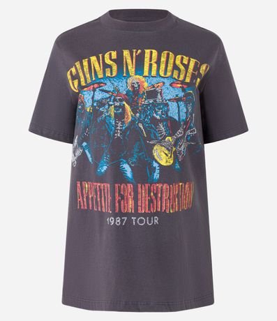 Remera Alargada en Algodón con Estampa Guns N' Roses 4