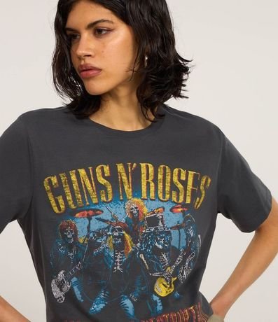 Remera Alargada en Algodón con Estampa Guns N' Roses 3