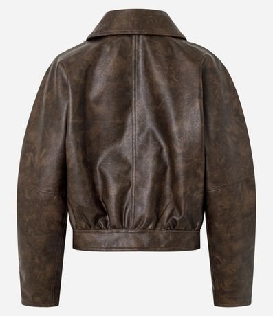 Campera Bomber en PU con Efecto Manchado 7