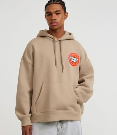 Saco en Algodón Felpudo con Estampa Piu Piu Monstro y Bolsillo Canguro 2