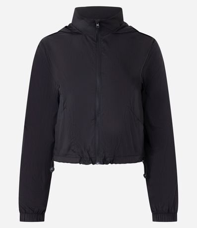 Campera Corta Viento Cropped Deportiva con Saco 5