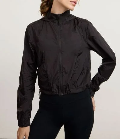 Campera Corta Viento Cropped Deportiva con Saco 3