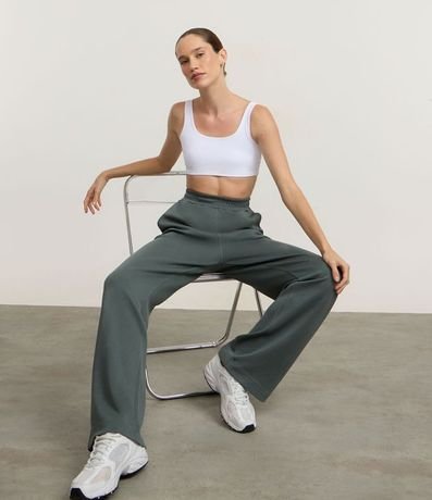 Pantalón Recto Deportivo en Modal con Trenzadora 1