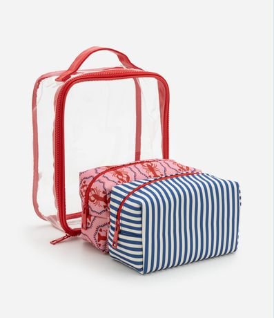 Kit 03 Neceser Grande y Rectangulares de Médias Estampadas 4