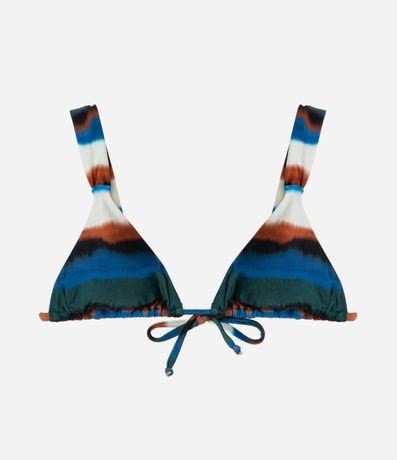 Bikini Top Triangular Fruncido Alargada con Estampa Aquarelada 5
