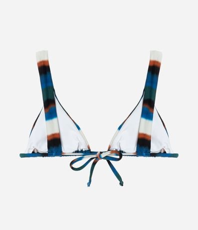Bikini Top Triangular Fruncido Alargada con Estampa Aquarelada 6