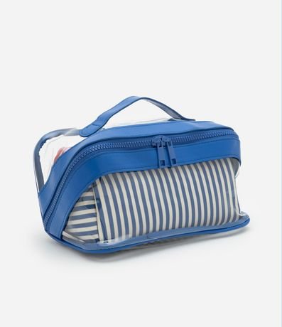 Kit 03 Neceseres con Tamaños Diversos con Rayas Contrastantes