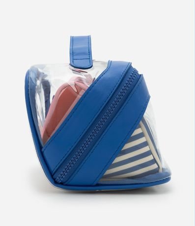 Kit 03 Neceseres con Tamaños Diversos con Rayas Contrastantes 2