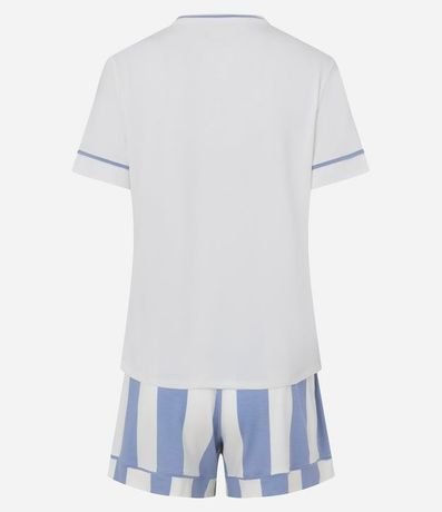 Pijama Americano Short Doll con Estampado Rayada 2