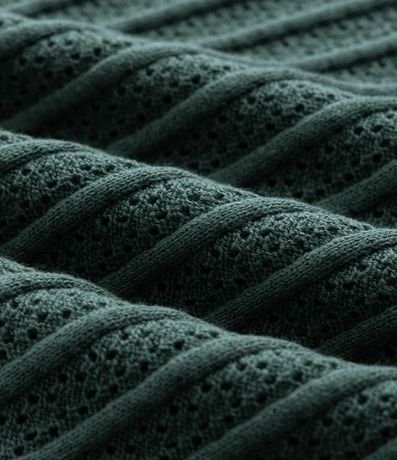 Remera Regular en Algodón con Textura y Efecto Punto 7