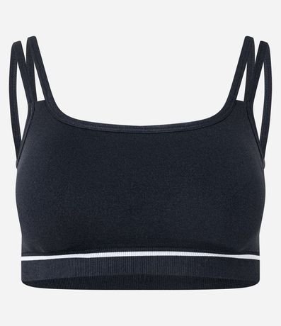 Top Deportivo Seamless con Correas Dobles y Raya en la Barra 6