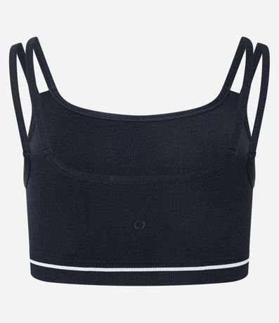 Top Deportivo Seamless con Correas Dobles y Raya en la Barra 7