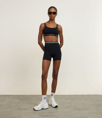 Top Deportivo Seamless con Correas Dobles y Raya en la Barra 2