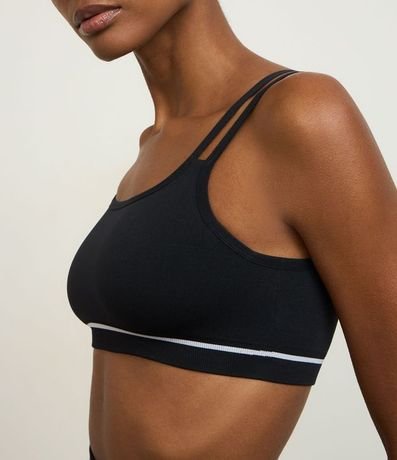 Top Deportivo Seamless con Correas Dobles y Raya en la Barra 3