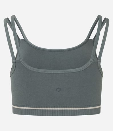 Top Deportivo Seamless con Correas Dobles y Raya en la Barra 6