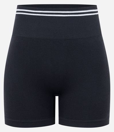 Bermuda Crossfitera Deportiva Seamless con Rayas Contrastantes 6