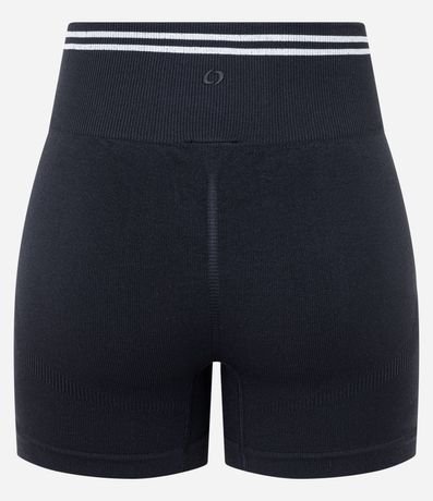 Bermuda Crossfitera Deportiva Seamless con Rayas Contrastantes 7