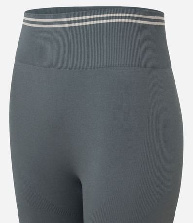 Pantalón Legging Deportiva Seamless con Rayas en la Cintura Baja 7