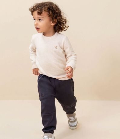 Pantalón Infantil Jogger en Microfibra con Cremallera y Tape - Talle 1 A 6 años