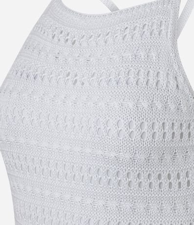 Vestido Long Midi en Punto con Alças Cruzadas en la Espalda 2