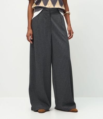 Pantalón Pantalona en Modal con Raya de Tiza 3