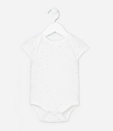 Body Infantil con Brillitos Aplicados - Talle 0 a 18 Meses