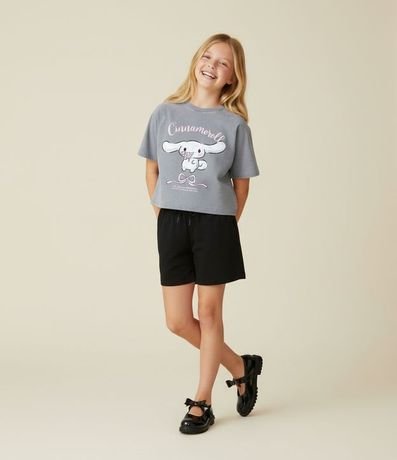 Remera Infantil Oversized Marmorizada Cinnamoroll - Talle 5 a 14 años