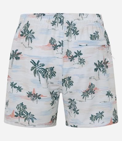 Bermuda Playera en Microfibra con Estampa de Palmeras 5