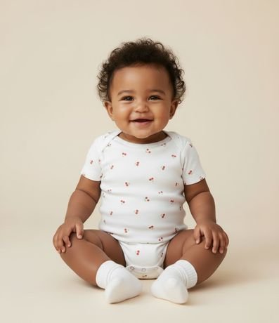 Body Infantil con Estampa de Cereza - Talle RN a 18 Meses 1