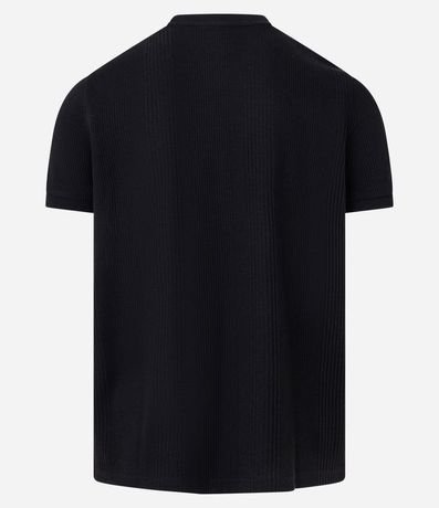 Remera Regular con Cuello Redondo y Textura Vertical 8
