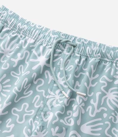 Bermuda de Baño en Microfibra con Estampa Abstracta Organica 6