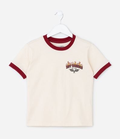 Remera Infantil con Estampa y Lettering Hot Wheels - Talle 4 a 10 años 2