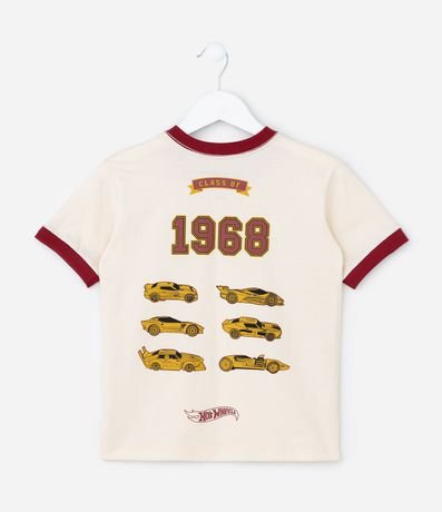 Remera Infantil con Estampa y Lettering Hot Wheels - Talle 4 a 10 años