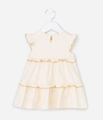 Vestido Infantil con Volados y Aplicación de Brillos - Talle 0 a 18 meses 2