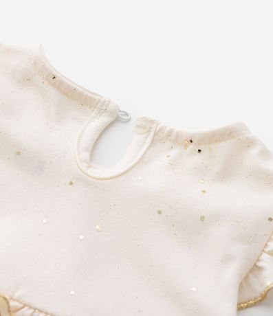 Vestido Infantil con Volados y Aplicación de Brillos - Talle 0 a 18 meses 4