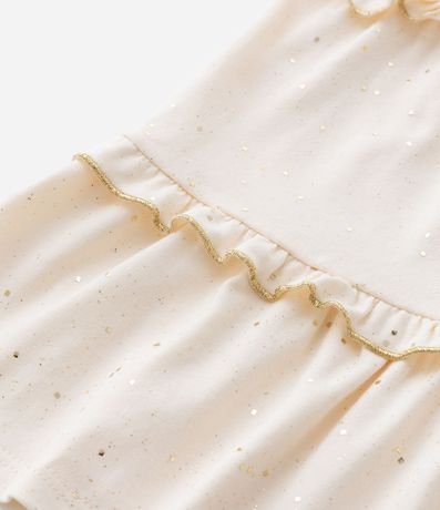 Vestido Infantil con Volados y Aplicación de Brillos - Talle 0 a 18 meses 5