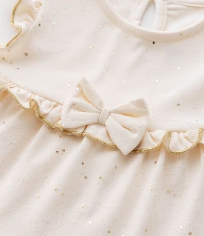 Vestido Infantil con Volados y Aplicación de Brillos - Talle 0 a 18 meses 7