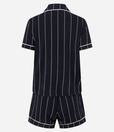 Pijama Short Doll en Viscolycra Rayada con Bieses Contrastantes 7