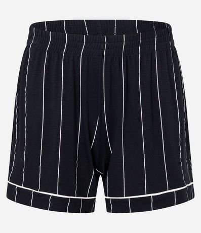 Pijama Short Doll en Viscolycra Rayada con Bieses Contrastantes 8